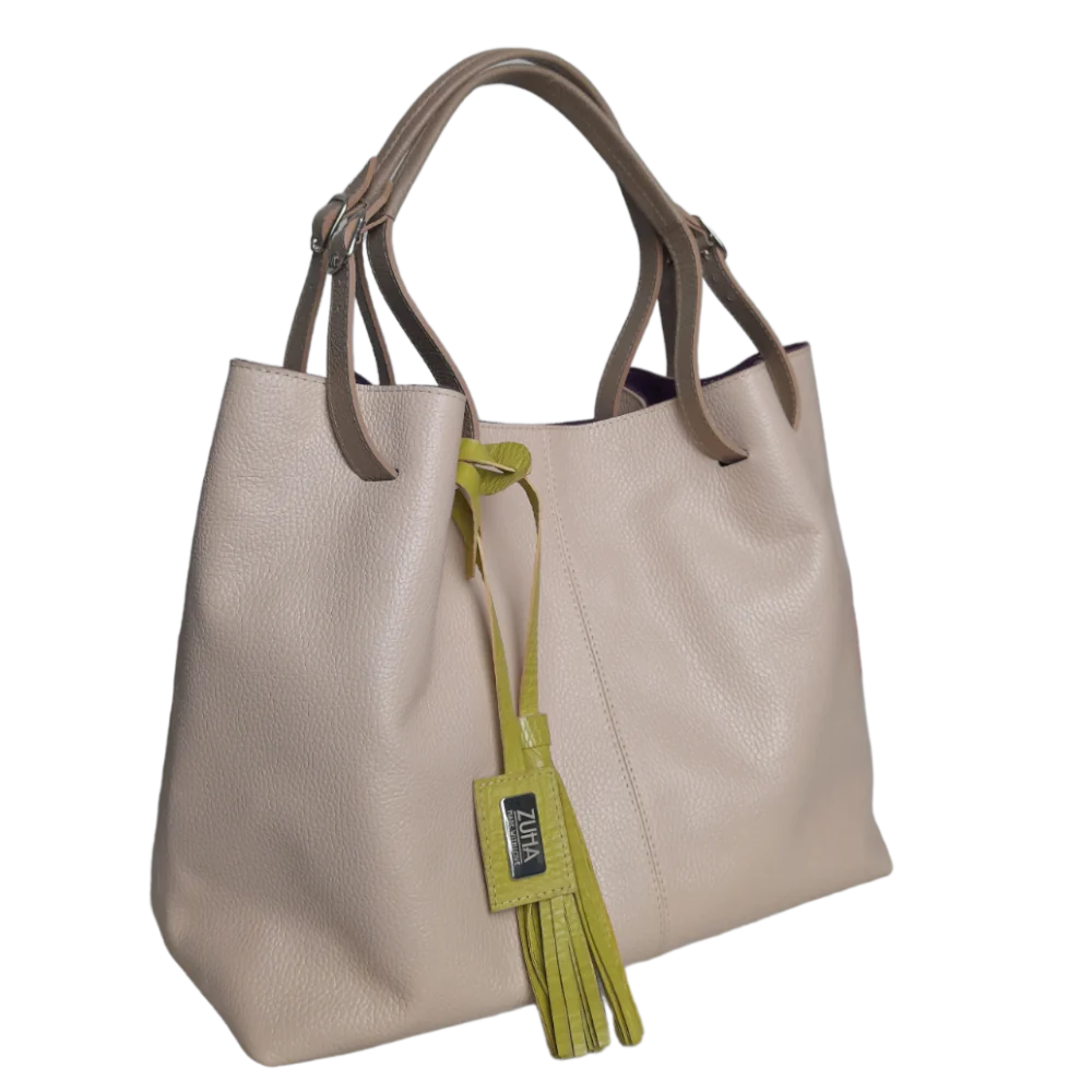 Adelle nude women's leather bag