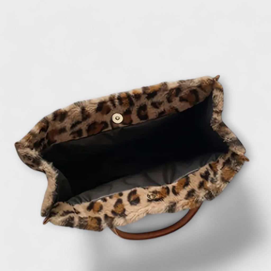 Elegant Leopard Plush Bag