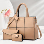 Chic Leather 3-Piece Leather Bag Set