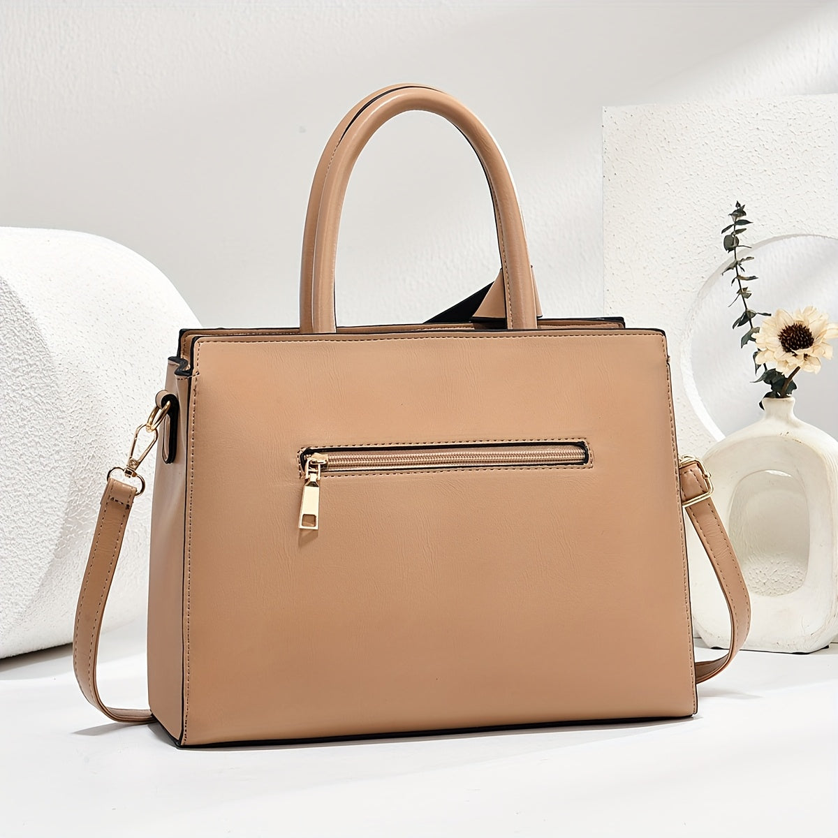 Chic Leather 3-Piece Leather Bag Set