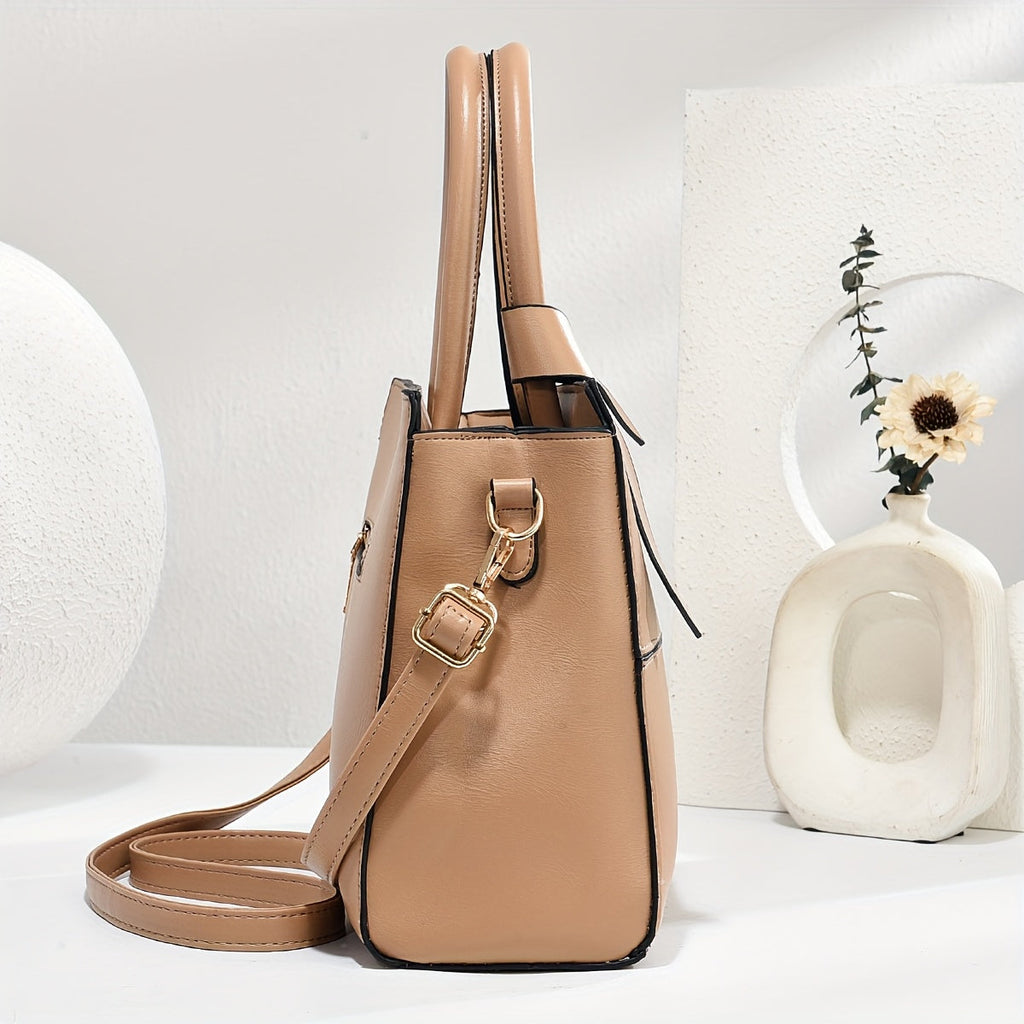 Chic Leather 3-Piece Leather Bag Set