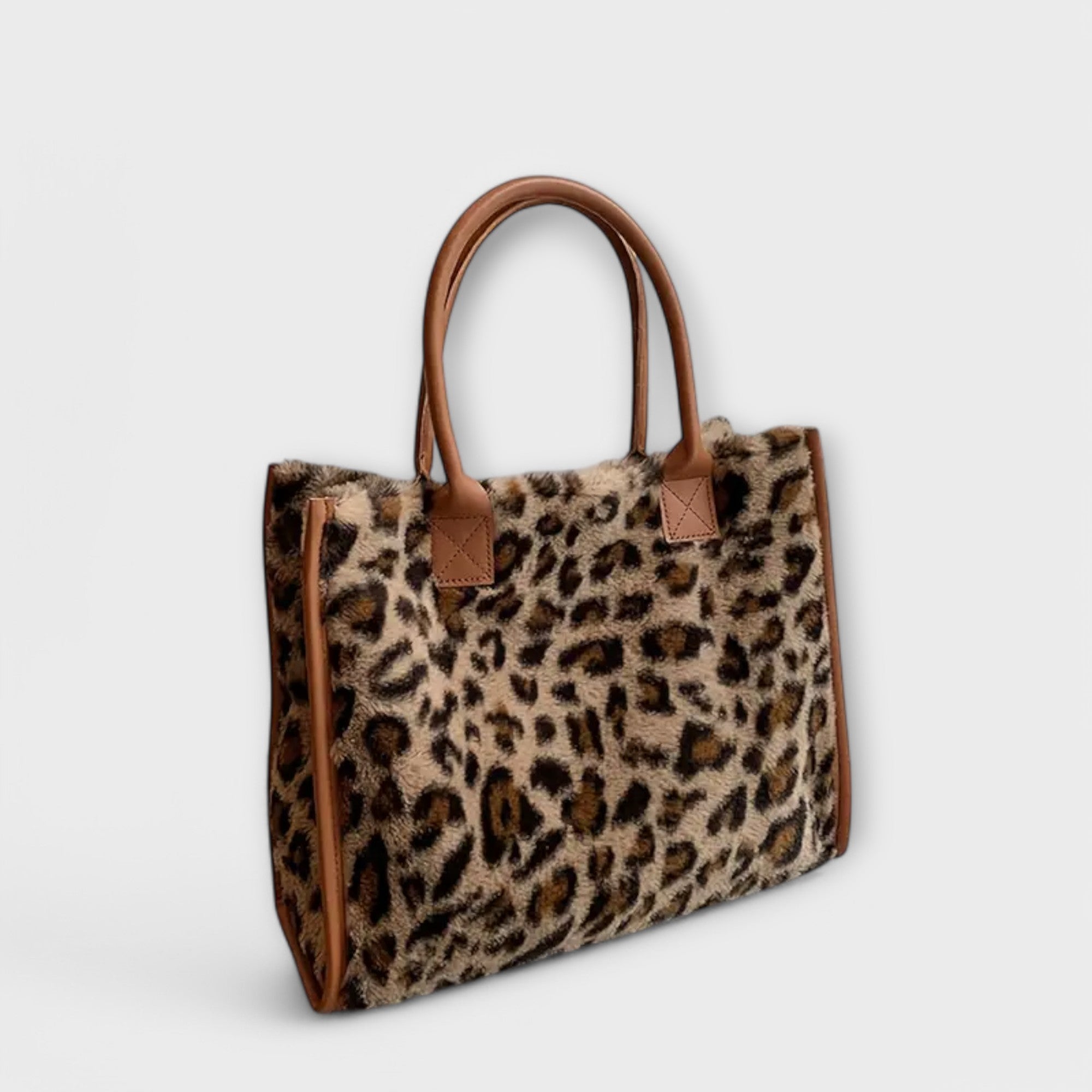 Elegant Leopard Plush Bag