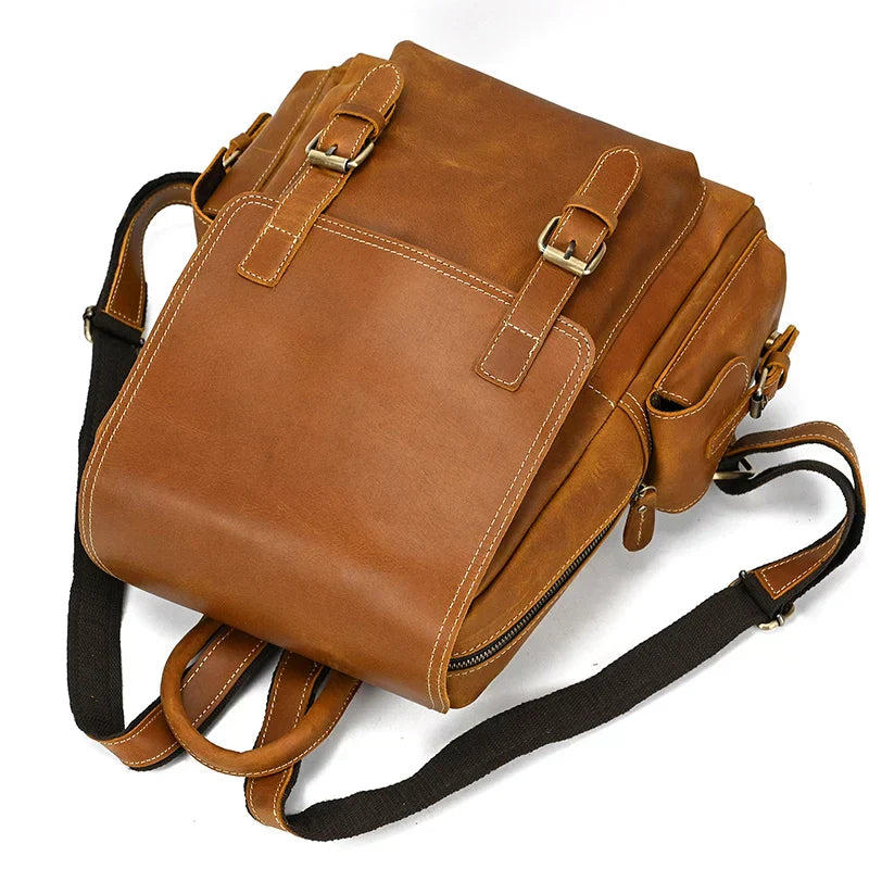 Travel Leather Backpack