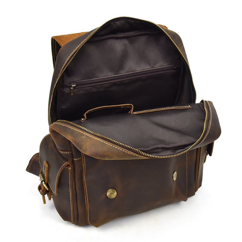 Travel Leather Backpack