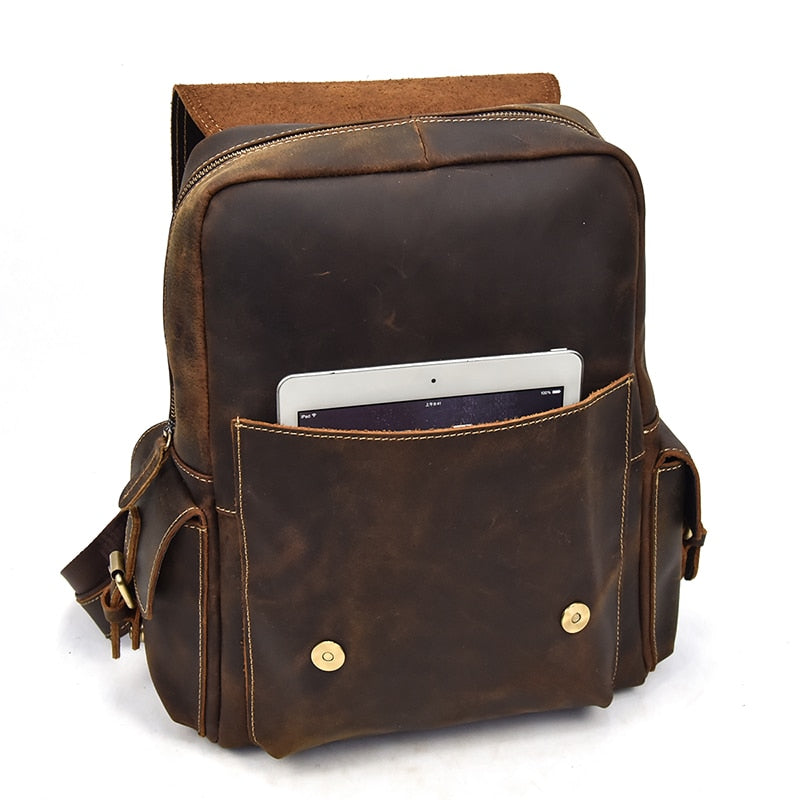 Travel Leather Backpack