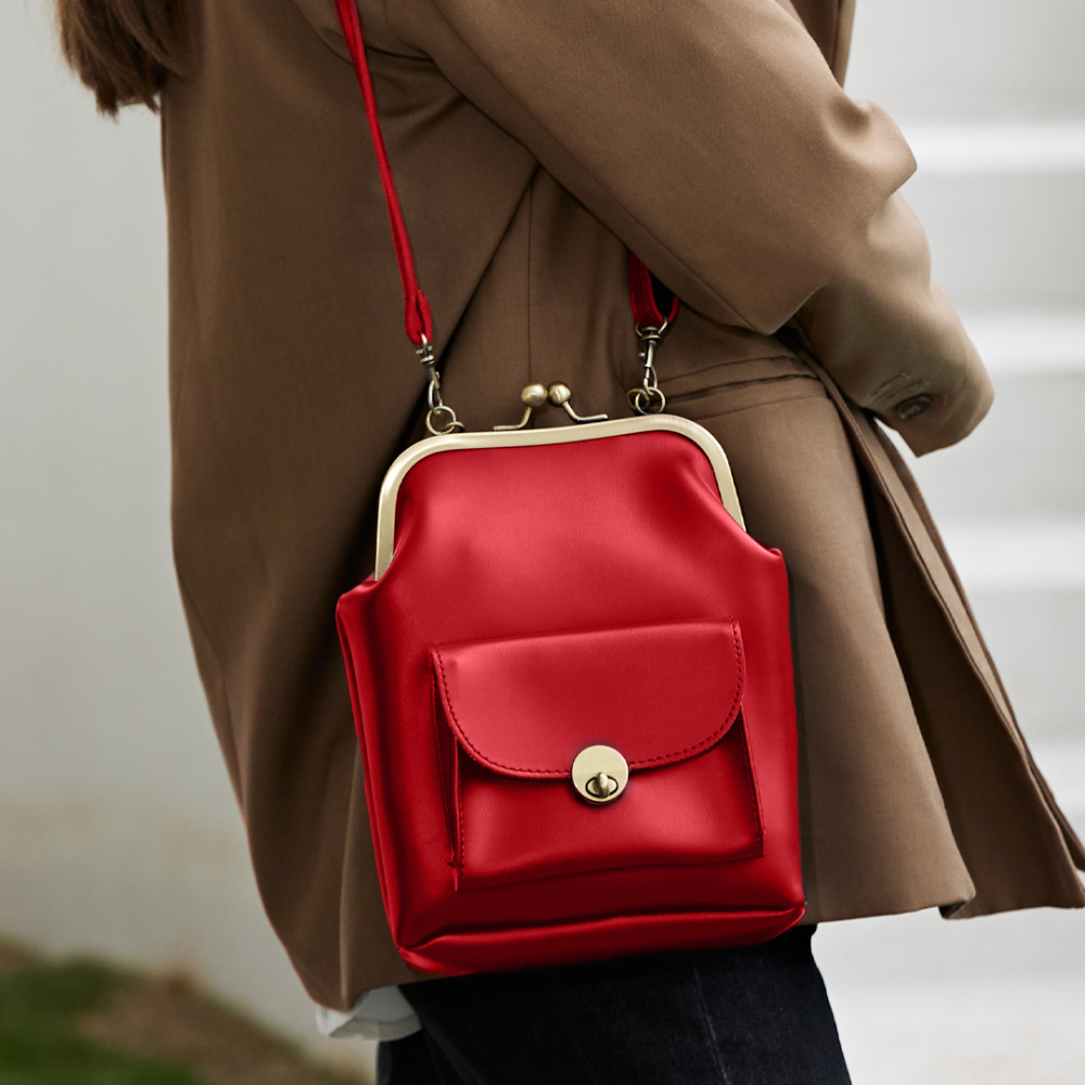 Clara's Retro Chic Vintage Kiss-Lock Bag