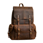 Rugged Travel Backpack Brown Large Capacity Daypack
