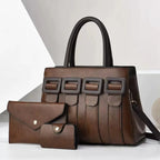 Luxurious Statement 3-Piece Leather Bag Set