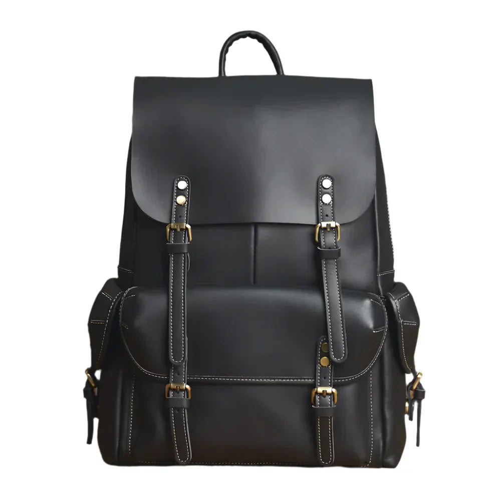 Rugged Travel Backpack Brown Large Capacity Daypack