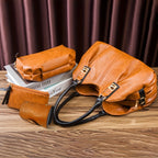 Vintage 4-Piece Leather Bag Set