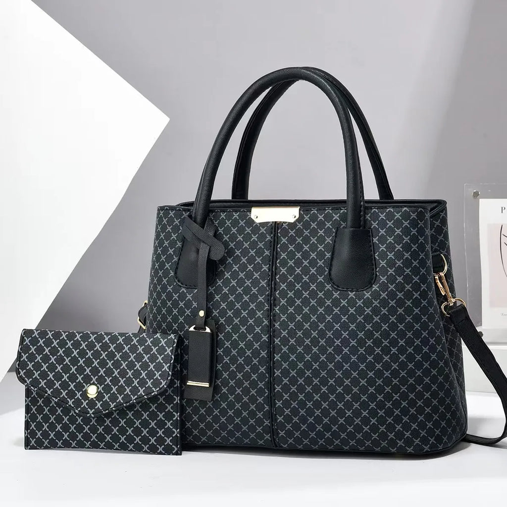 Stylish Chic 2-Piece Leather Bag Set