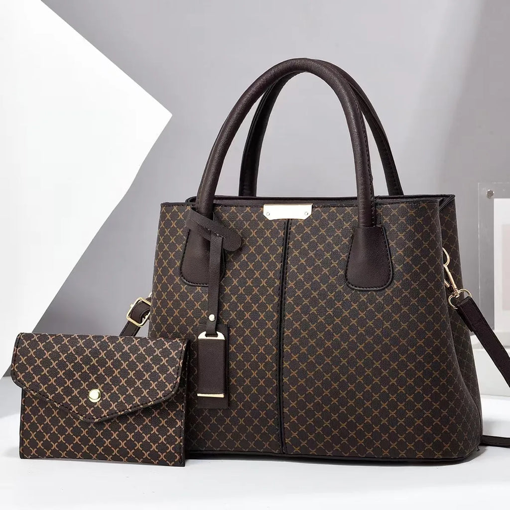 Stylish Chic 2-Piece Leather Bag Set