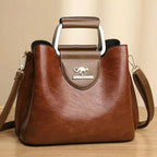 Chic Leather Bucket Bag