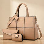 Chic Leather 3-Piece Leather Bag Set